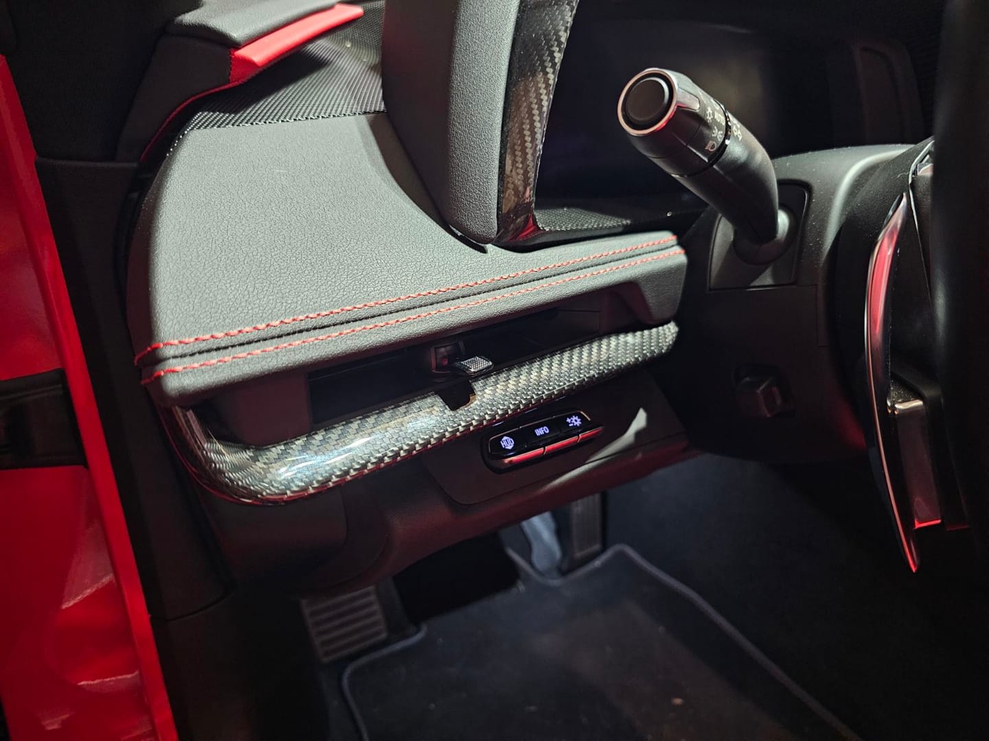 Customer photo review of Chevrolet Corvette C8 Carbon Fiber Interior Overlay Dash Trim