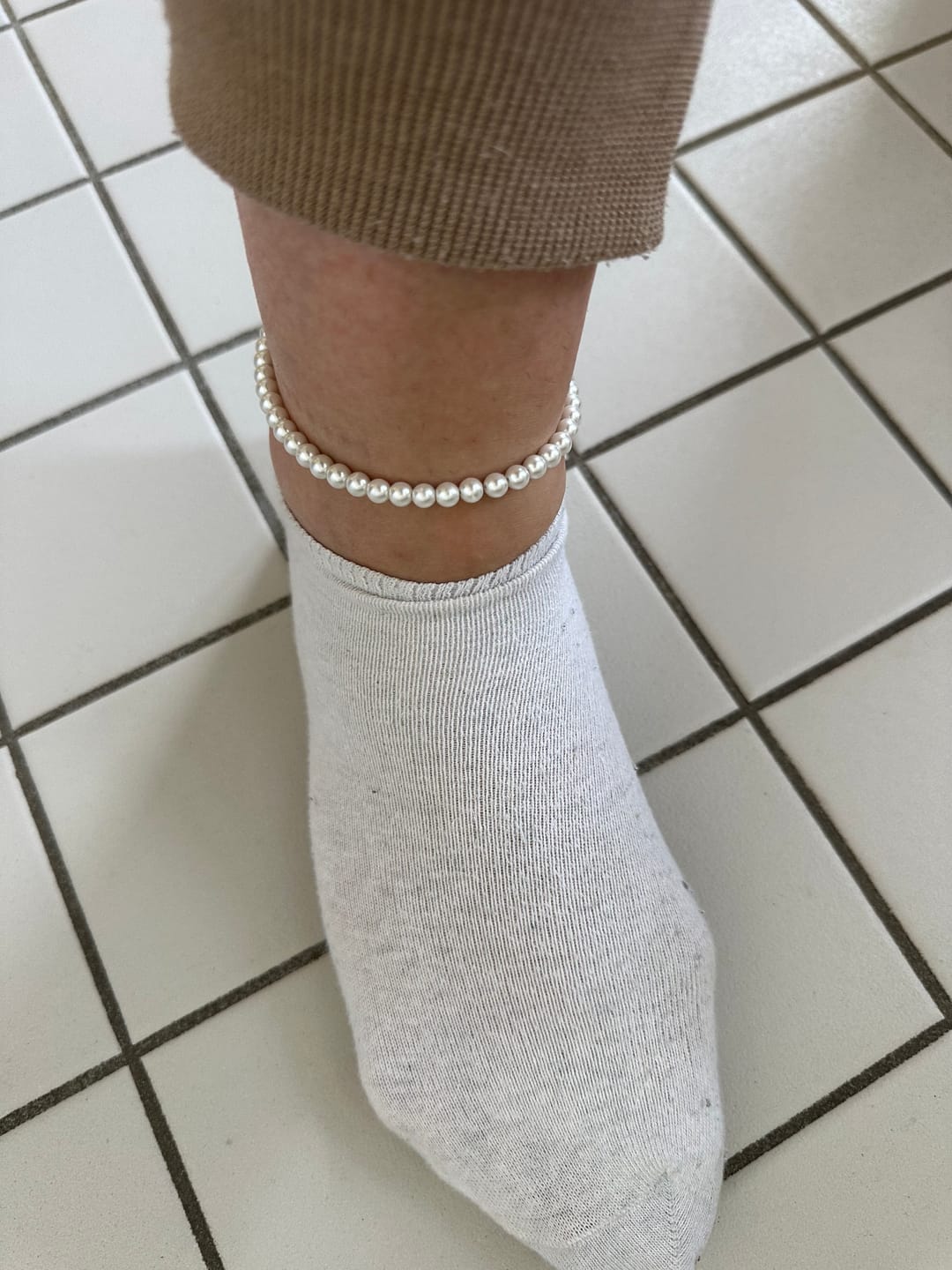 Customer photo review of Jacinta Fußkette | 18K vergoldet