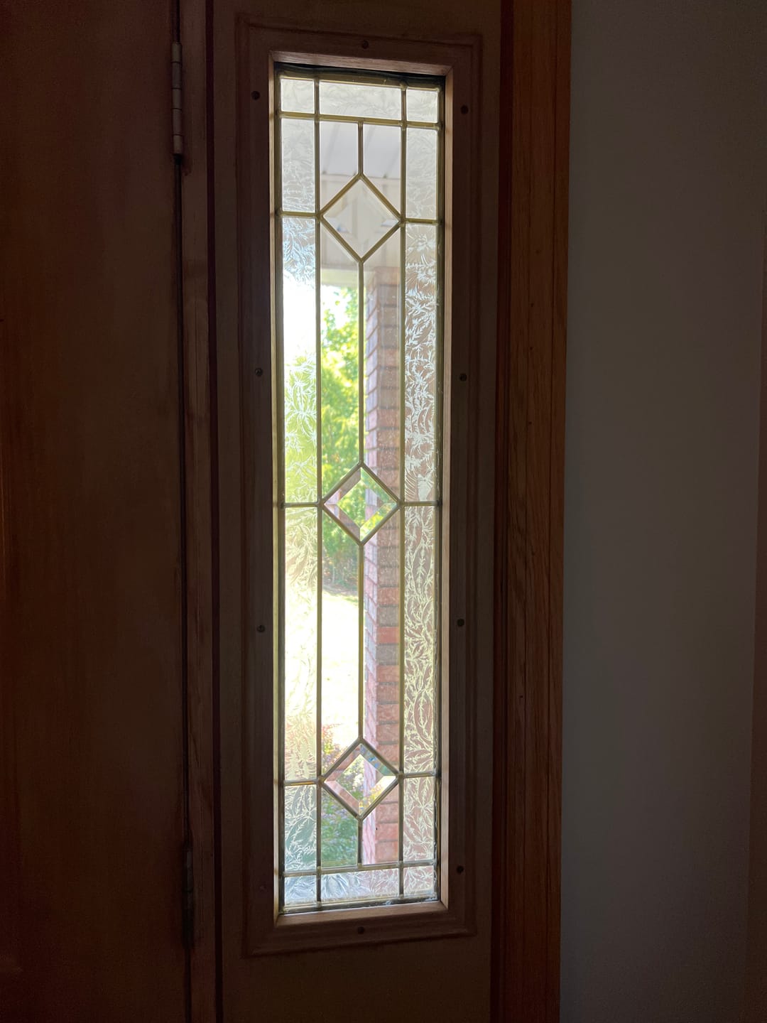 Customer photo review of Portland Glass and Frame Kit (Half Sidelite 10" x 38" Frame Size)
