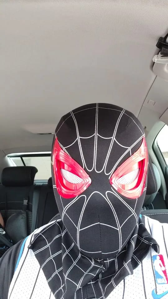 Customer photo review of [NEW] Spidey Gear™ Miles Morales PS5 Mask