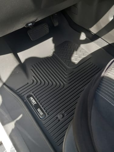 Customer photo review of Husky Liners 19-23 Chevy Silverado 1500 Crew Cab/Double Cab X-Act Contour Front Black Floor Liners