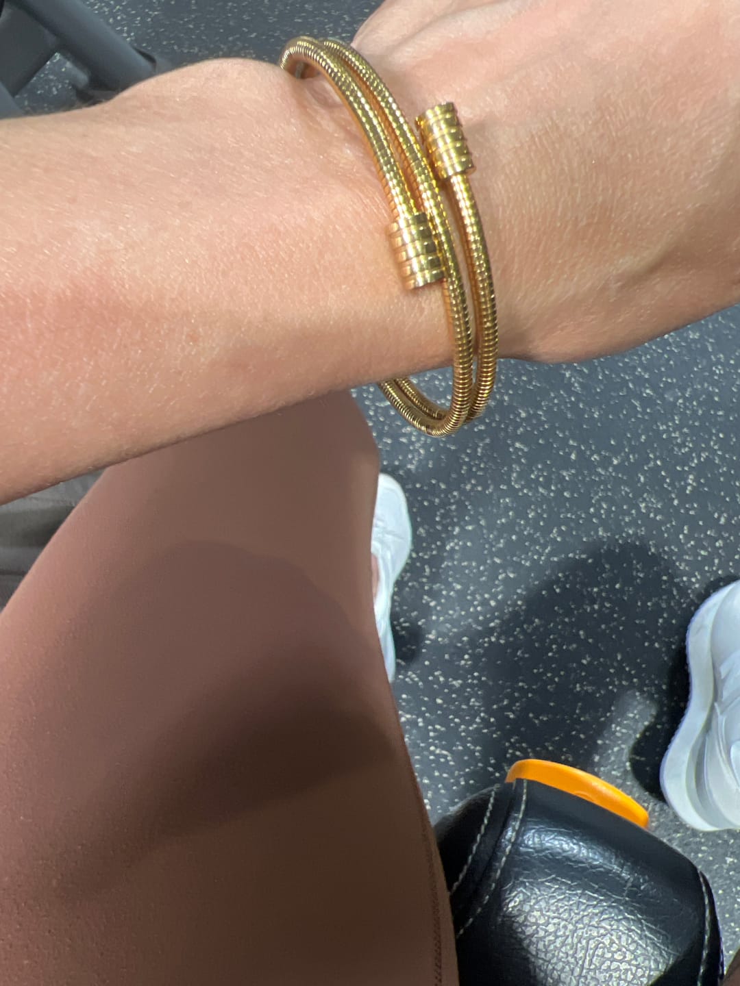 Customer photo review of Twisted Gold Bracelet