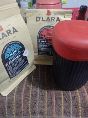 Customer photo review of Pack Aeropress Go + 2 Bolsas 250g Café de Especialidad en Grano o Molido