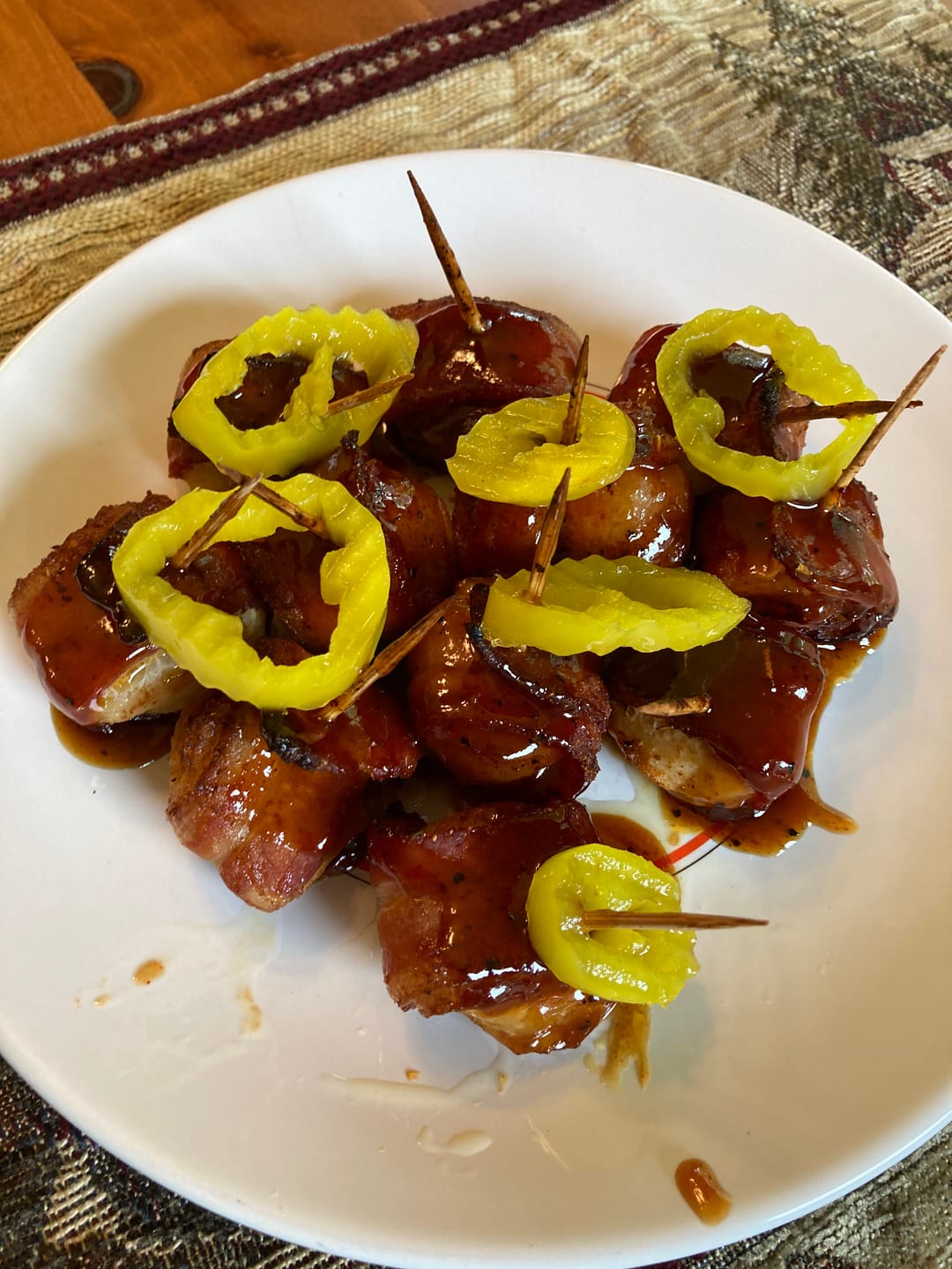 Customer photo review of Whiskey Peach BBQ Sauce