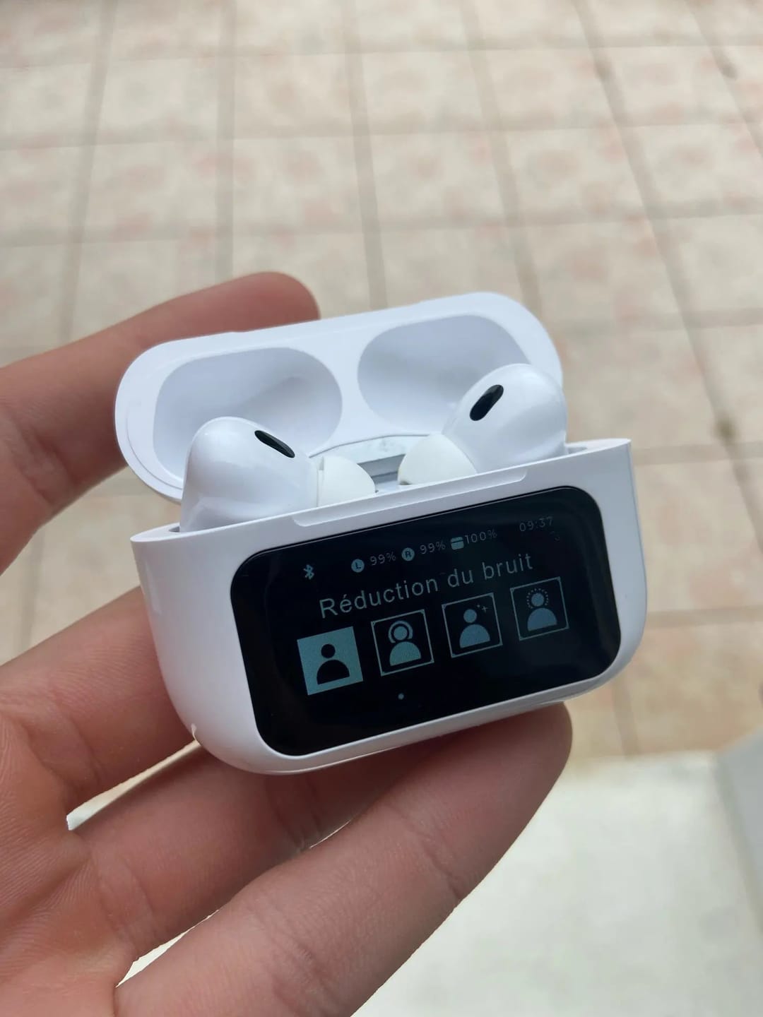 Customer photo review of A9 Pro LCD Touch Screen Earbuds - (IMPORTED)