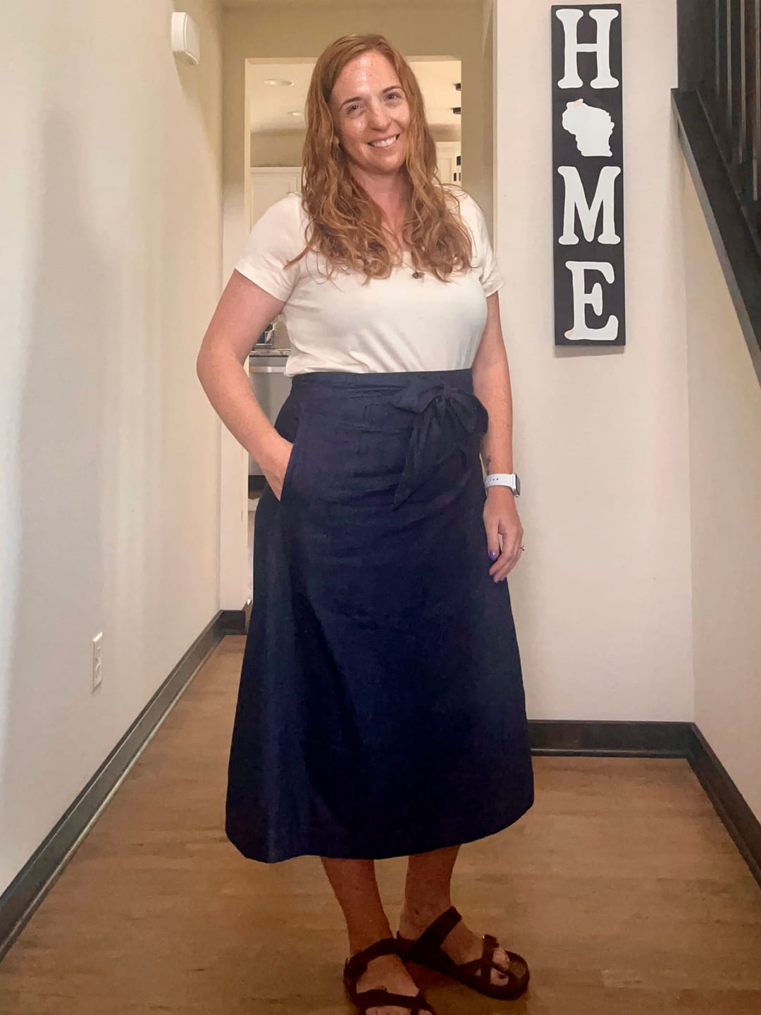 Customer photo review of NEW! Denim Wrap Skirt