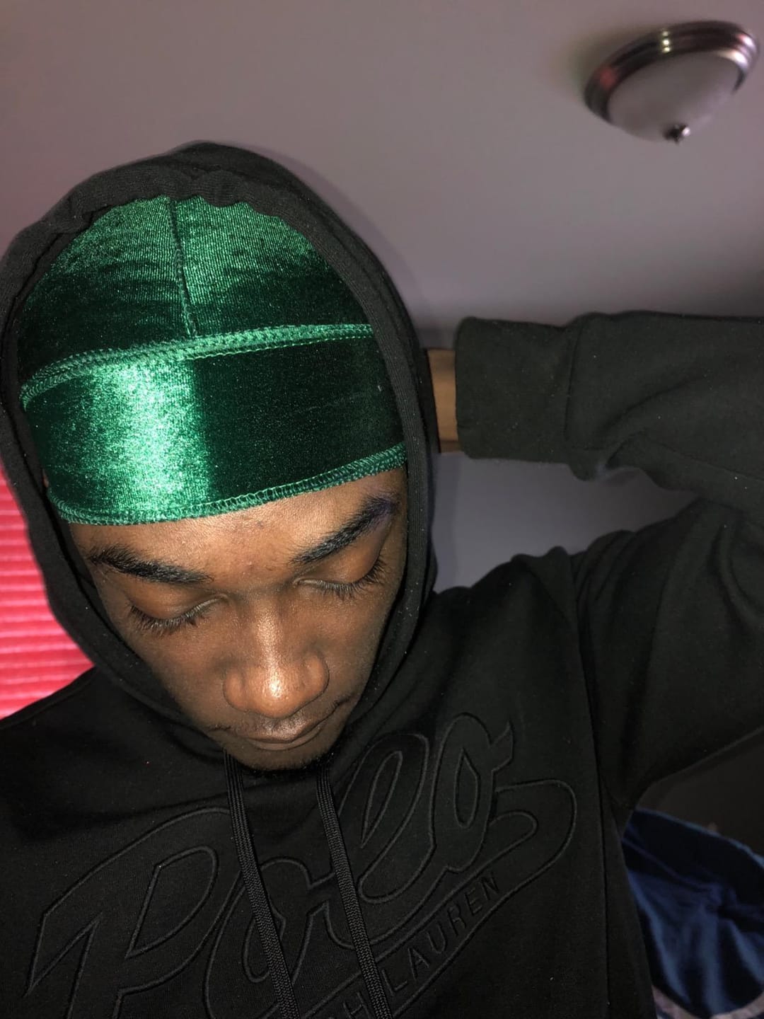 Customer photo review of Green Velvet Durag