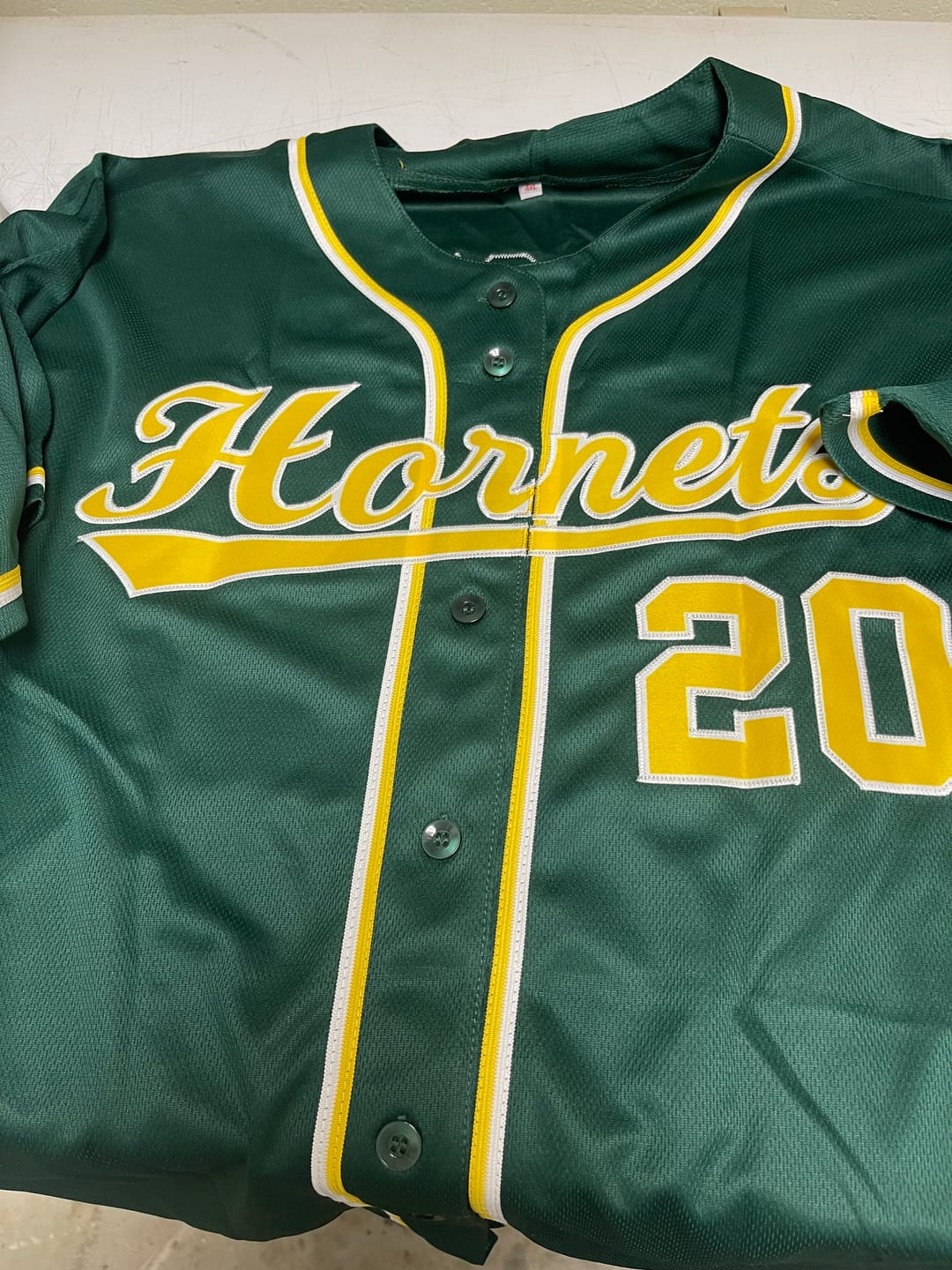 Customer photo review of Custom Green Gold-White Classic Style Authentic Baseball Jersey