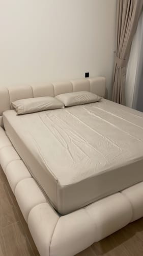 Customer photo review of Mirela Upholstered Platform Bed