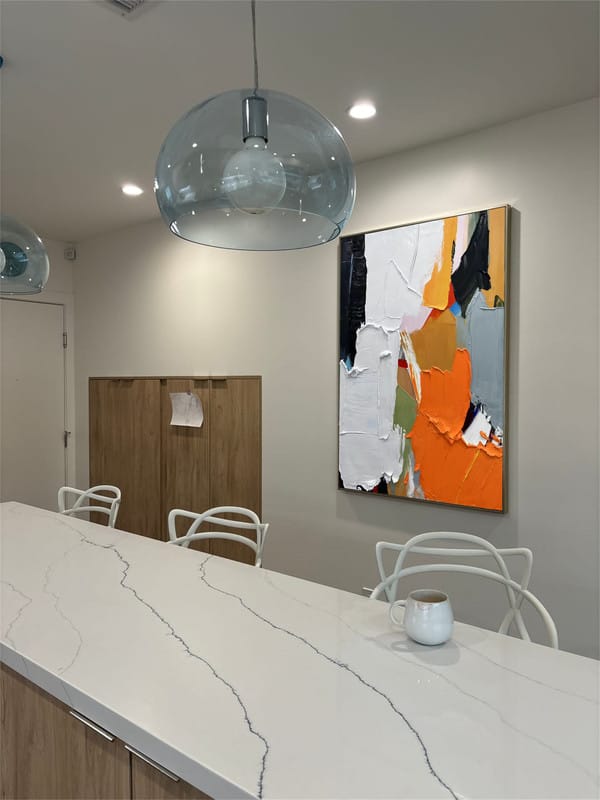 Customer photo review of Abstract Textured Painting Canvas #AT002