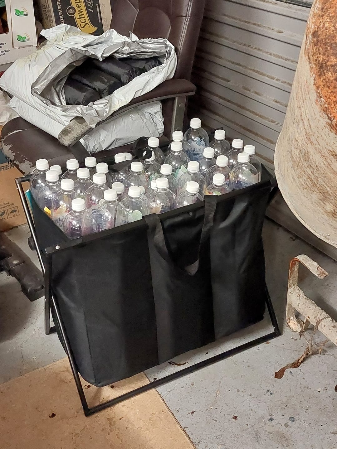 Customer photo review of Mobile Recycle Station - 3 Panel