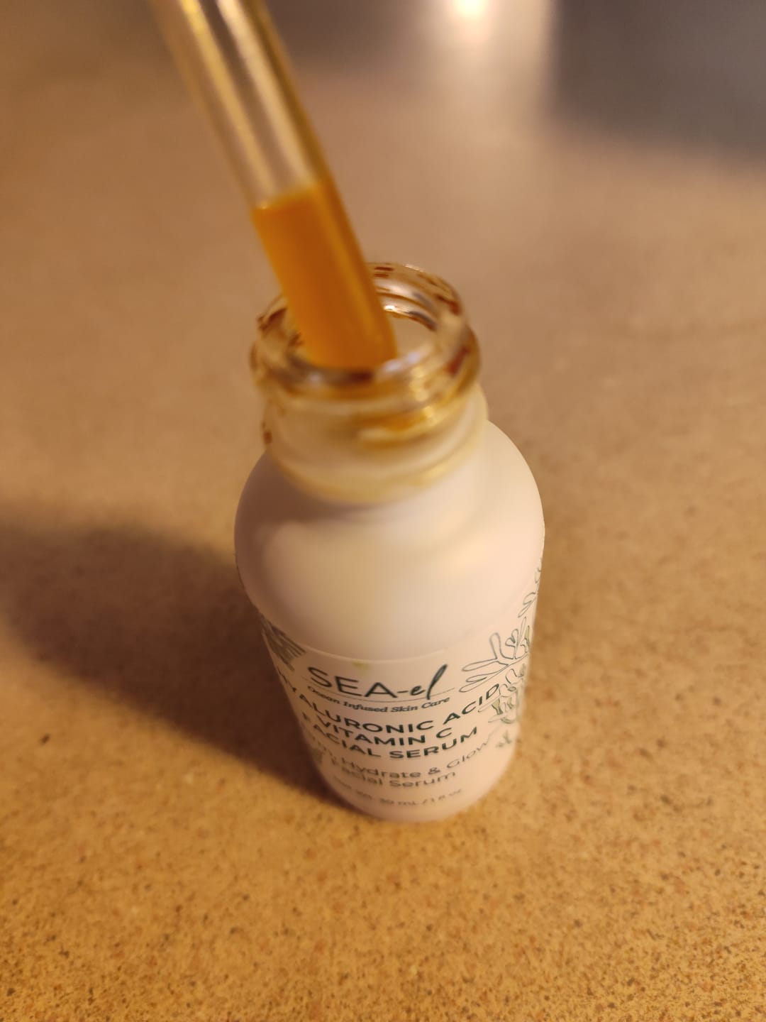 Customer photo review of Hyaluronic Acid Vitamin C Facial Serum