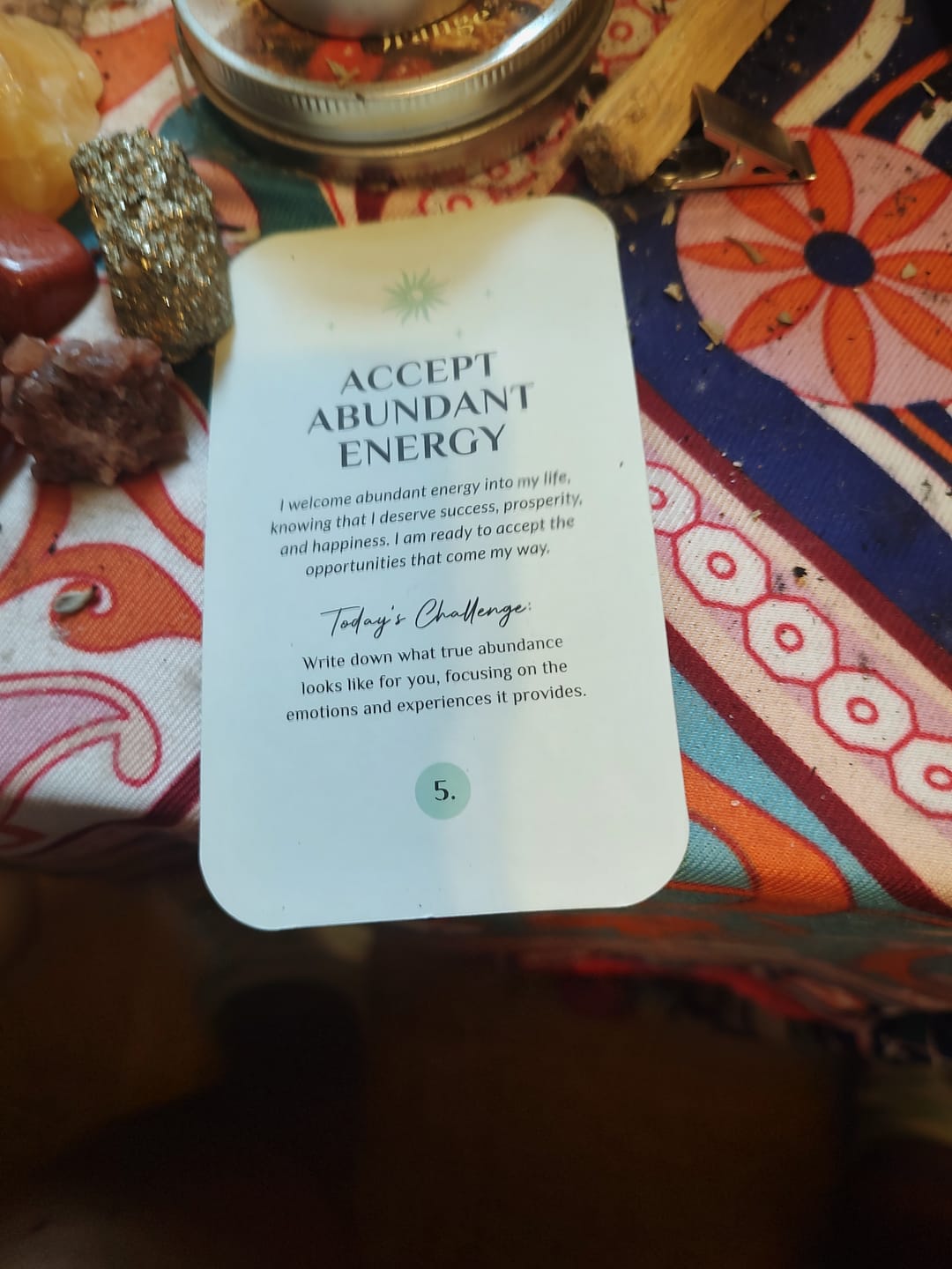 Customer photo review of The Crystal Wisdom Card Deck