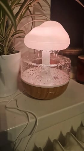 Customer photo review of Mushroom Rain Cloud Humidifier Colorful Raindrop