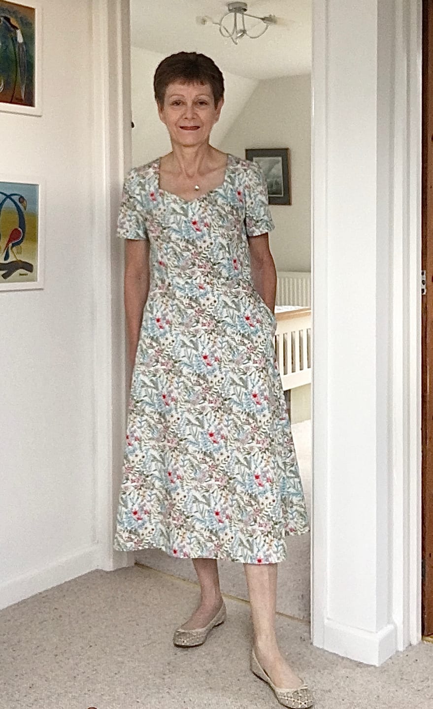 Customer photo review of Colourful Abstract Floral Rose & Hubble Cotton Poplin Fabric