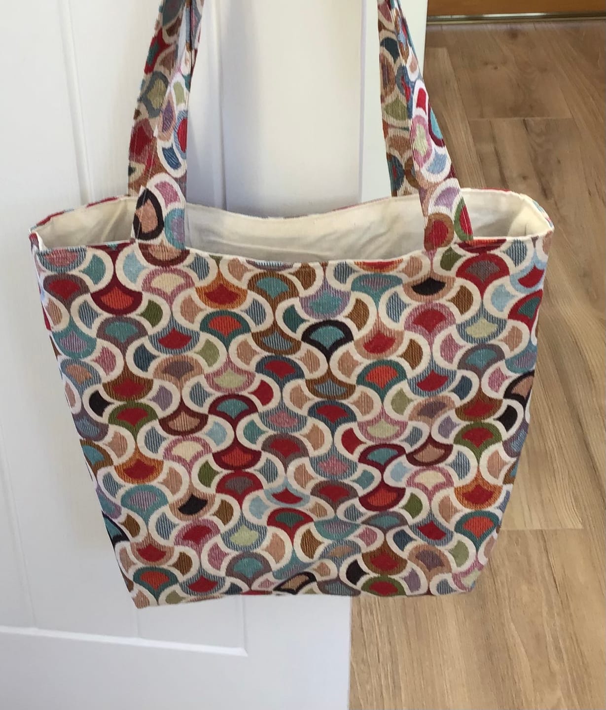 Customer photo review of Multicolour Abstract Tiles Tapestry Fabric