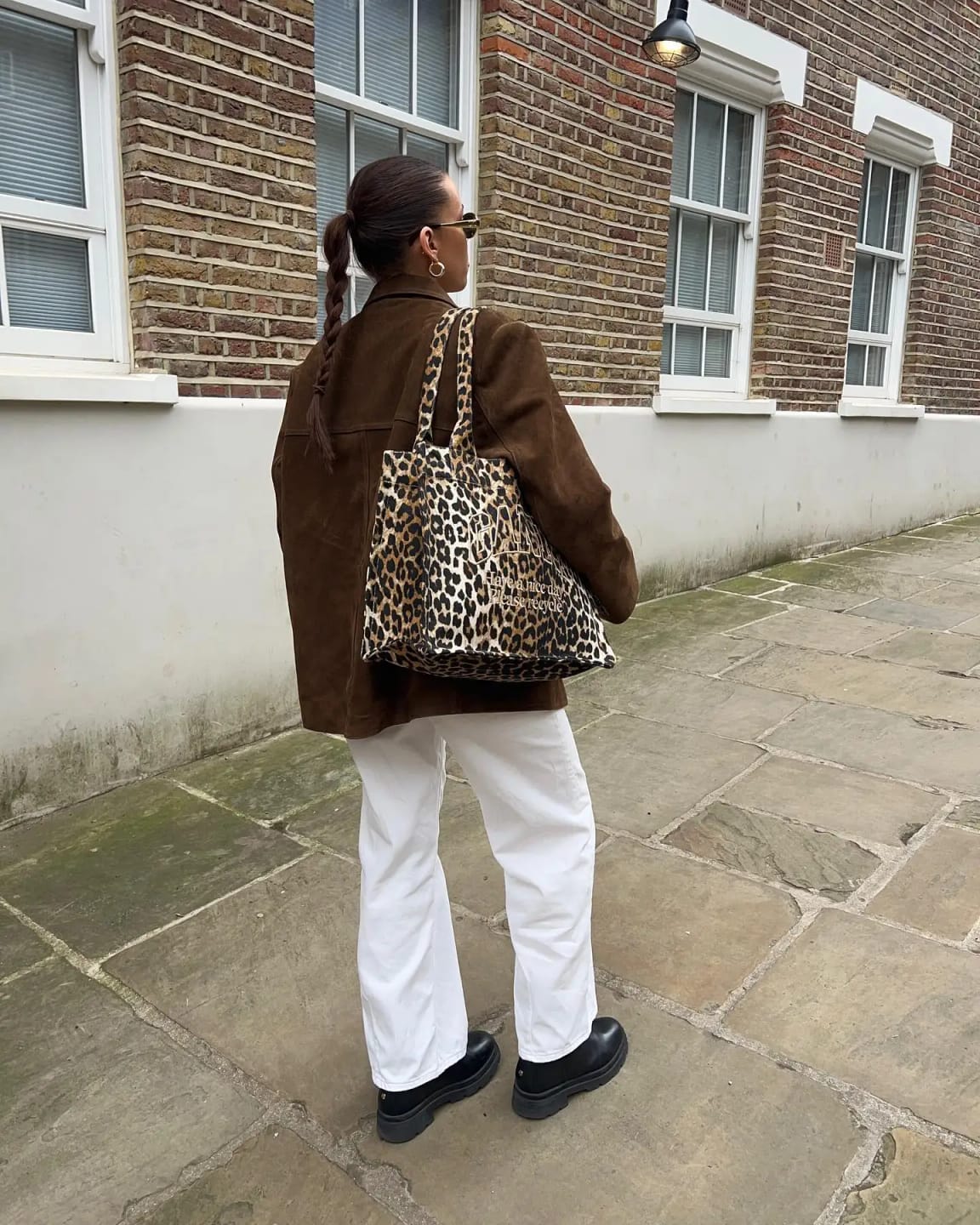 Customer photo review of Timeless Elegance Oversized Suede Blazer - Caramel Crush