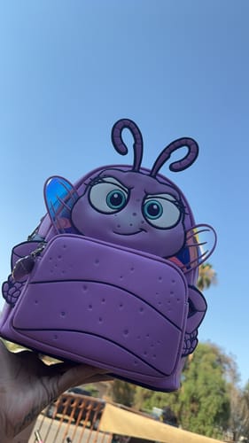 Customer photo review of Loungefly Pixar A Bug's Life Princess Dot Cosplay Mini Backpack - 707 Street Exclusive