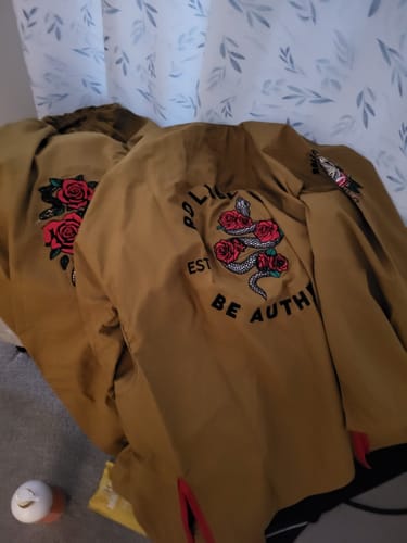 Customer photo review of Gold Forbidden Garden Ripstop BJJ Gi