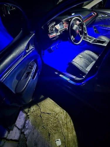 Customer photo review of LED Ambient Foot Lights For Honda Civic X Accord X 10th CRV RW 18-20