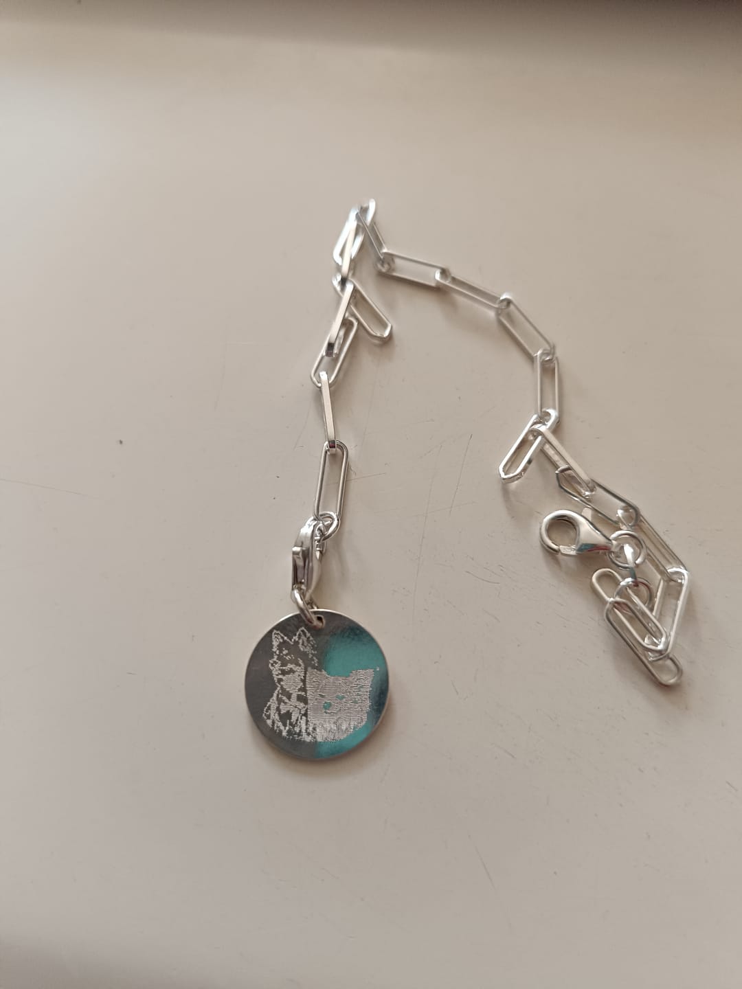 Customer photo review of DENISE ARMBAND MIT FOTO IN SILBER