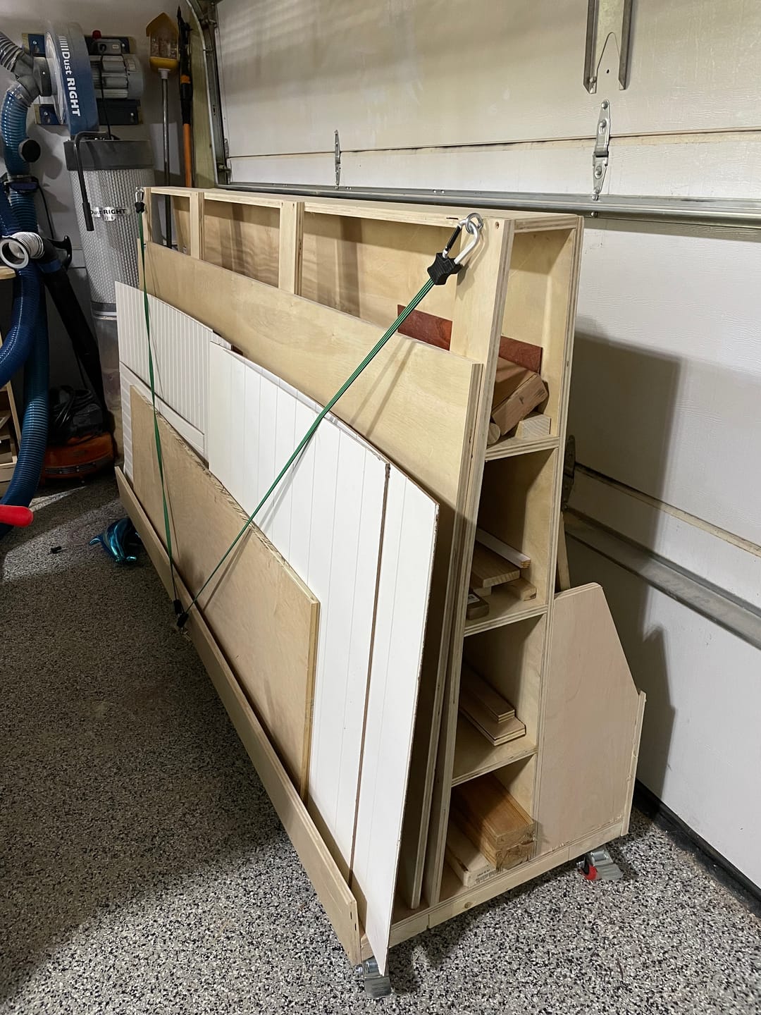 Customer photo review of Compact Wood Storage Cart Plans - Digital Download