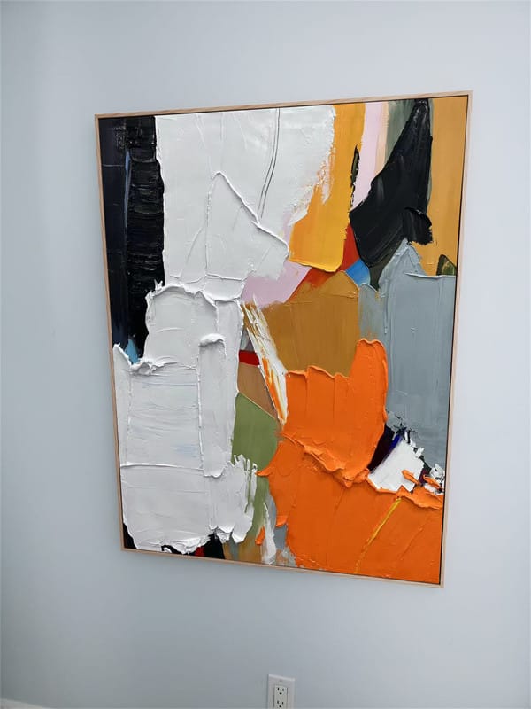 Customer photo review of Abstract Textured Painting Canvas #AT002