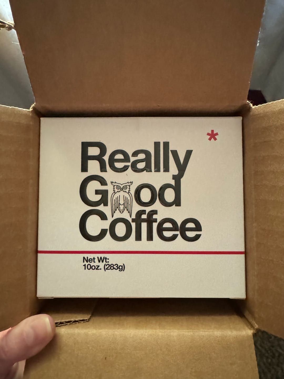 Customer photo review of To The Stars Really Good Coffee