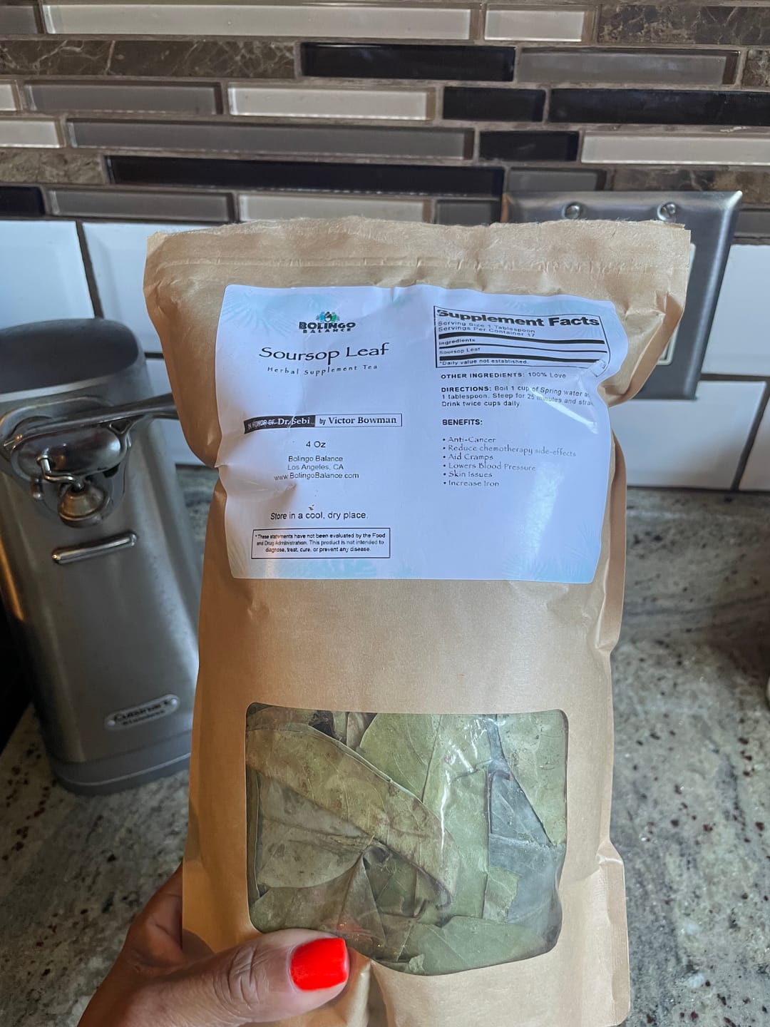 Customer photo review of SOURSOP LEAVES