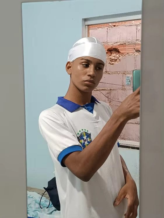 Customer photo review of White Silk Durag