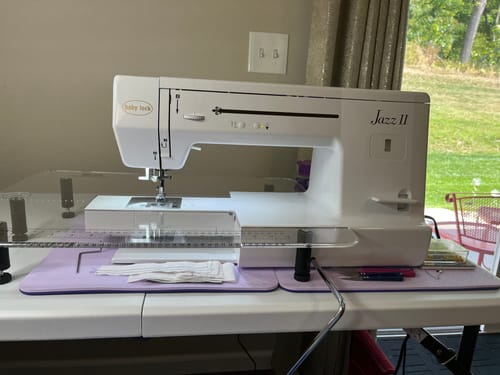 Customer photo review of Acrylic Extension Table (18" x 24"), Babylock #BLMJZ-ET