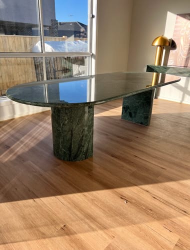 Customer photo review of Doralice Calacatta Marble Rectangle Coffee Table