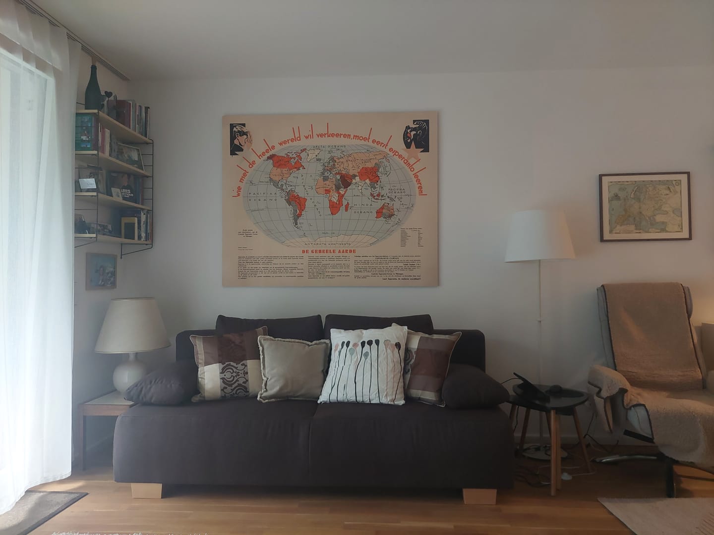 Customer photo review of Old Esperanto World Map, 1930 - International Auxiliary Language Atlas Chart - Esperantujo, Esperantists