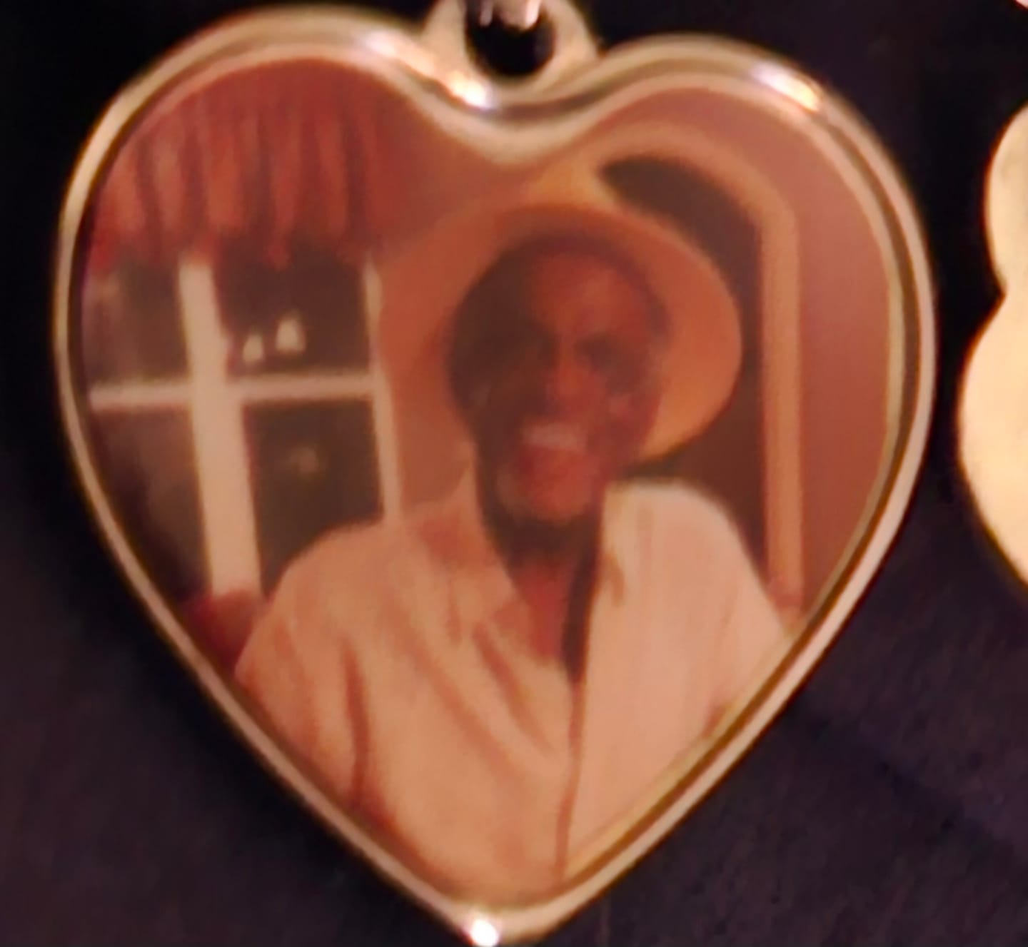 Customer photo review of Photo Engraved Necklace Memorial Gift