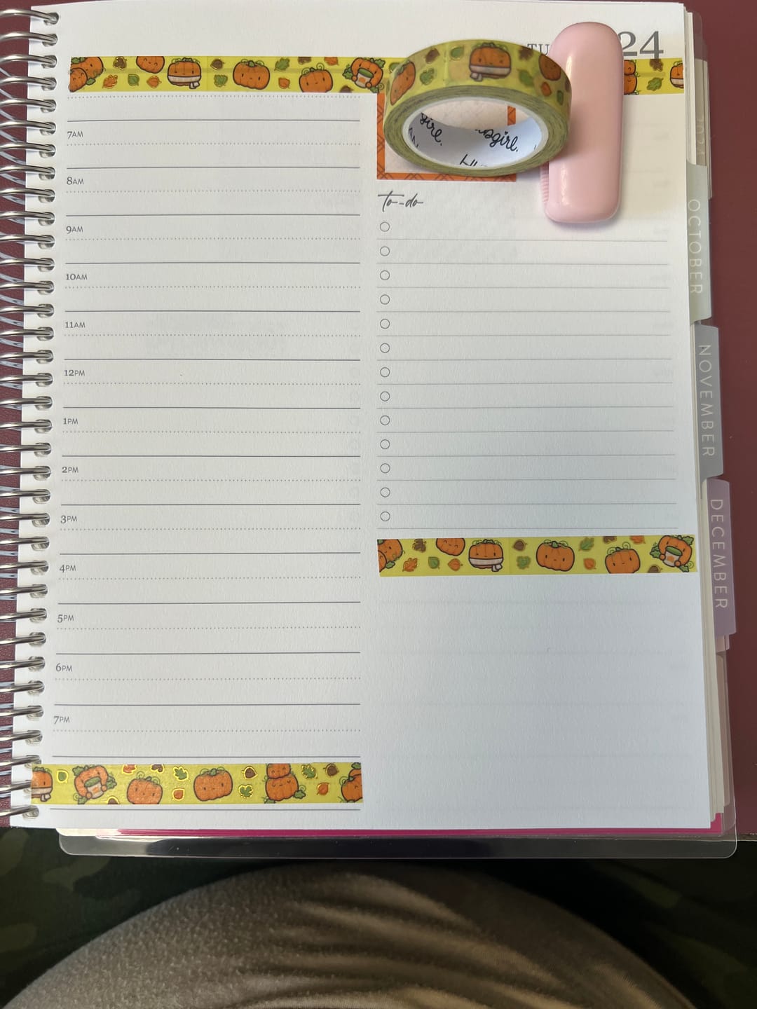 Customer photo review of Pumpkin Spice Washi Tapes (Set of 2)