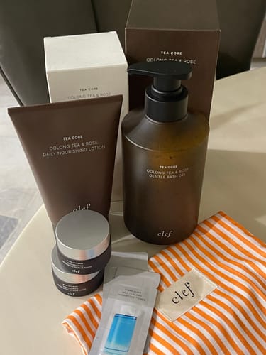Customer photo review of CLEF Tea Core Gentle Bath Gel + Daily Nourishing Lotion [FREE 5 Items]