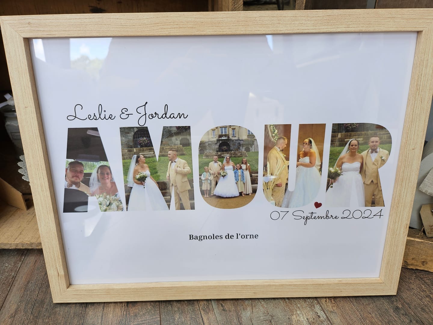 Customer photo review of Amour  Lettres - Affiche personnalisée