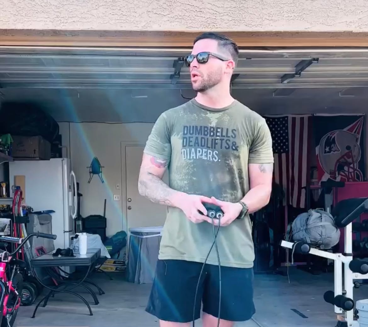 Customer photo review of Dumbbells Deadlifts & Daughters Shirt