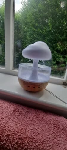 Customer photo review of Mushroom Rain Cloud Humidifier Colorful Raindrop