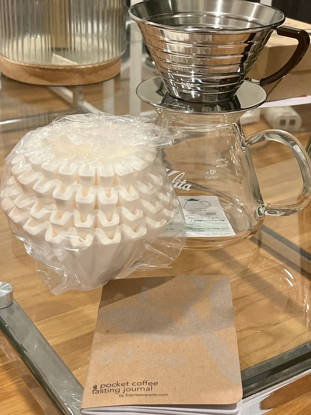 Customer photo review of Kalita Wave 185 Coffee Pour Over Kit - Stainless Steel