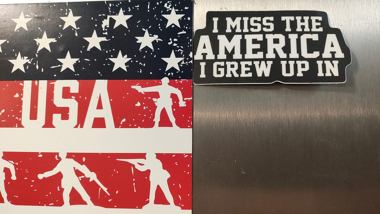 Customer photo review of I Miss The America I Grew Up In Decal