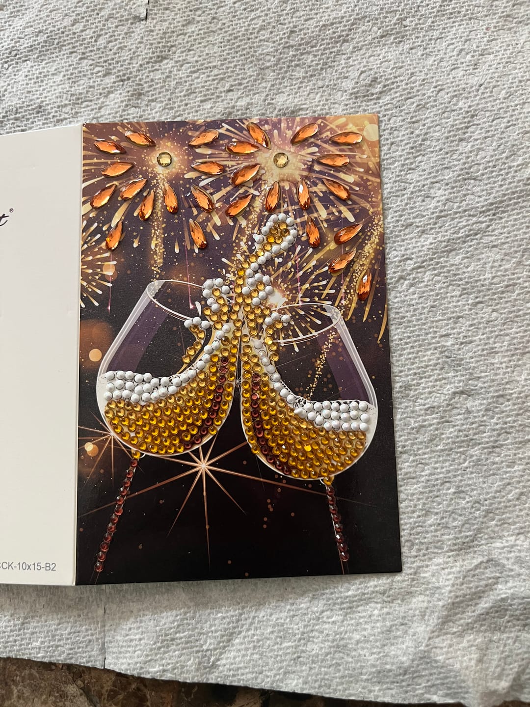 Customer photo review of "Champagne Celebration" Crystal Art Card 10x15cm