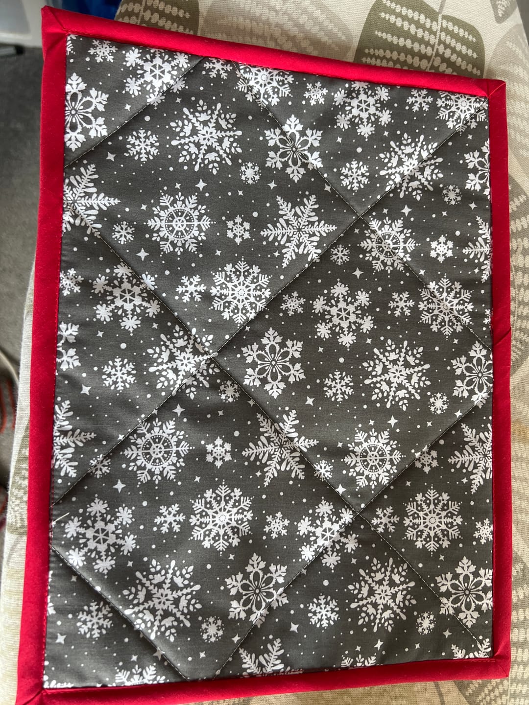 Customer photo review of All Over Snowflakes Polycotton Fabric