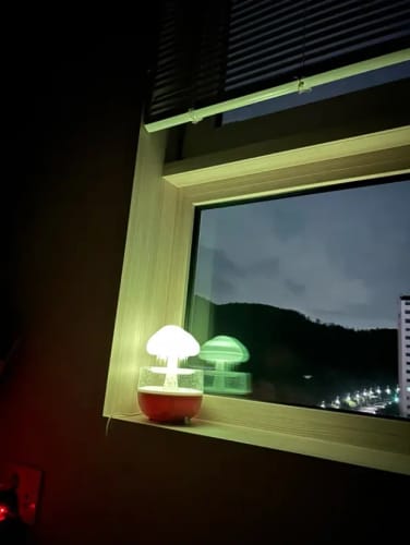 Customer photo review of Mushroom Rain Cloud Humidifier Colorful Raindrop