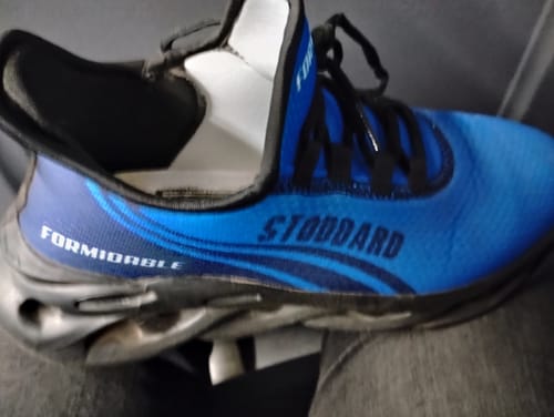 Customer photo review of Personalized Stylish Sneakers, Custom Event  Comfortable Shoes, Team, Company Gift