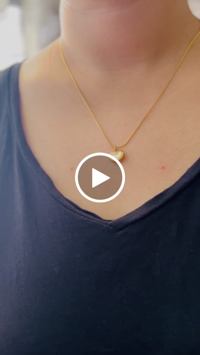 Customer video review of White Heart Necklace