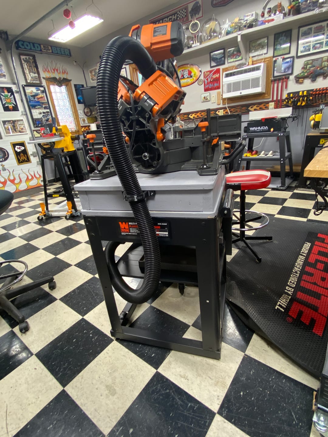 Customer photo review of Ridgid Dual Bevel Miter Saw Dust Collection