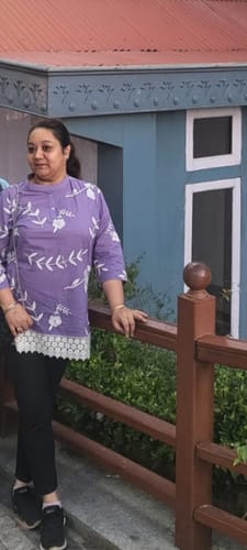 Customer photo review of Lima embroidered top
