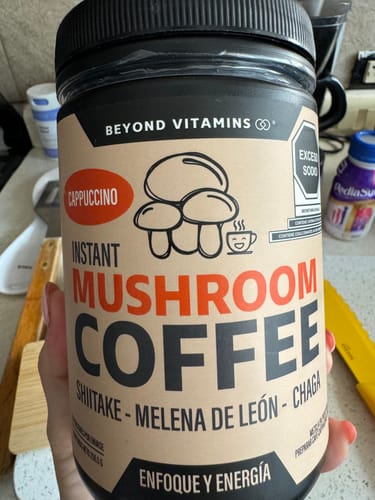 Customer photo review of Café Soluble con Hongos Melena de León, Shiitake y Chaga - 27 porciones