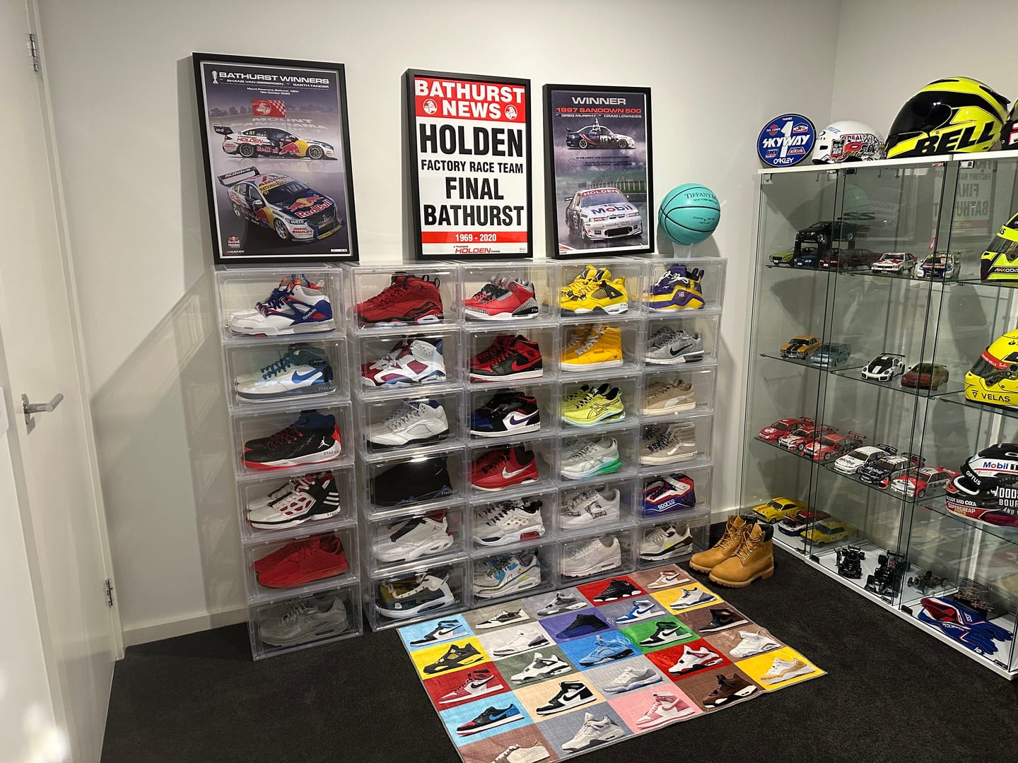 Customer photo review of Stacked Magnetic Sneaker Display Case - Buy Bulk (6pcs)